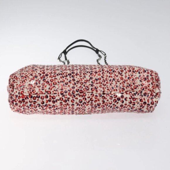 PRADA Shoulder Bag Sequin Red Auth 127445V - Picture 12 of 15